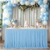 FANSU Gonna da Tavolo in Tulle, Gonna da Tavolo per Feste Gonna Tavolo Gonna Tavola Decorazione da Tavolo per Festa Baby Shower Matrimonio Natale Compleanno (Azzurro Cielo A,6FT/183x77cm)