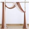 FANSU Tenda per Arco Matrimonio, Set di 2 Pezzi Tessuto Chiffon per Drappeggio per Arco Nuziale Drappeggio Arco Nuziale Mantovana da Matrimonio (2.4x9.8ft/75x300cm,Abbronzatura + Champagne)