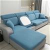 DOTBUY-SHOP Copriseduta Divano Elasticizzato, Jacquard Copri Seduta Divano Elastico Coprisedile Divano Universale Coprisedili per Divano Copri Cuscini Divano (4 posti,Azzurro)