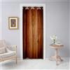 Odot Tende Oscuranti Interni 1 Pezzo con Occhielli, Tende per Porta Termica Isolante con Motivo Tavola di Legno retrò, Tenda Divisore per Soggiorno Camera da Letto (120x200cm,Marrone)