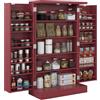 HOMCOM Armadio da cucina buffet da cucina moderno con armadi, ripiano regolabile e 12 portaspezie, dispensa per sala da pranzo, soggiorno, 60 x 30 x 104 cm, rosso