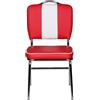 WOHNLING Sedia per Sala da Pranzo, Finta Pelle, Rot, 45 l x 47 x 90 h Centimeters