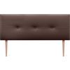 DHOME Testiera in Similpelle o Tessuto AQUALINE Pro testiere Testata imbottita Lettio di Lusso (Similpelle Cioccolato, 135x105cm con Gambe (Letti 120/135/140))
