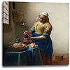 Printed Paintings Stampa su Tela Jan Vermeer - La Ragazza Lattea (1658)