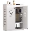 HPIRFYE Armadio Di Portaoggetti A Doppio Strato Per Router WiFi,Cavo Archiviazione Multipla Armadio, Scatola Portaoggetti Da Pavimento Per Router E Modem(White,50 * 25 * 80cm)