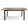 Mar.c.a. Design - Tavolo Grigio Cemento Allungabile 140/190x80x76 cm - Tavolo con Piano in Nobilitato e Gambe in Metallo Nero - Made in Italy