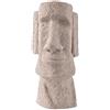 perfk Statua di Moai Arenaria Intagliata Statua Vintage Ornamento Domestica