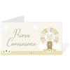 Gicaprice Bigliettini bomboniere Comunione Personalizzati con Stampa Inclusa | Bigliettini Confetti Comunione Personalizzato | Bigliettini bomboniere Stampati | Eventi | Feste (20 Bigliettini - Giallo jhs)