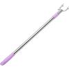 AKOOSY Asta Telescopica in Acciaio Resistente Regolabile Forchetta per Vestiti, Palo per Raccogliere Abiti da Balcone, Accessorio per Uso Domestico, Colore Viola