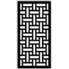 Generic Quadro Traforato per Arredamento Modello Trama - Pannello in PVC Traforato - Parasole Colore Nero 47X94 CM