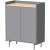 Vicco Credenza Velina, Grigio, 80 x 103 cm | con 6 scomparti, adatto per la conservazione di oggetti domestici