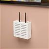HEBEOT Rack router wireless a parete WiFi Storage Box decorazione da parete per casa ufficio dissipazione del calore bianco (D)