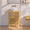[en.casa] Armadio Sottolavabo Mobile da Bagno con 1 Anta Armadietto in Bambù per Lavabo da Appoggio Mobiletto per Lavandino 60 x 40 x 30 cm