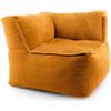 Lumaland Sezione angolare modulare sinistra - serie di cord, pouf per interni con struttura morbida, ideale per divano e pouf | Bean Bag con imbottitura - per soggiorno & Co. - 81 x 81 x 70 cm