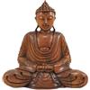 Artisanal Statua di Buddha seduto nella posizione del loto, in legno massello scolpito a mano h20cm