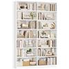 FirFurd 212 cm Libreria Verticale a 7 Ripiani, Libreria da Parete a 14 Scomparti Aperti, Divisorio per Ambienti, Vetrina Espositiva, per Soggiorno, Studio, Cucina, Ufficio, 116x28.5x212 cm (Bianco)