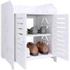 LANTUS Armadietto portaoggetti per WC, armadio, mensola regolabile, gambe resistenti all'acqua, piccoli spazi, piccolo armadio da bagno per bagno, soggiorno, 40 x 35 x 53 cm (due livelli)