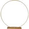 Matches21 Home & Hobby - Anelli Decorativi In Metallo Con Base Per Il Fai Da Te, In Metallo Dorato, 1 Pezzo, 2 Misure, 38 Cm, Cerchietto Aperto