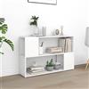 Genérico Libreria Bianca 100x24x63 cm in Legno Multistrato,Bianco,13.96kg,809170