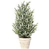 XONE Pinetto con Vaso 40cm in PE Real Touch | Mini Albero di Natale Artificiale con Vaso in Legno