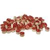 COSE DA CASA Set di 90 numeri di ricambio per la tombola di natale ricambi in legno numero ambo i lati cm 1,5x1 scritta rossa