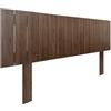 DHOME Testiera in Legno Riciclato DM con Gambe Stile Pallet Verticale Letto Pallet Supporti inclusi (135cm, Legno di Noce)
