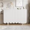 Generic Madia a goccia mobile contenitore con ante sagomate e cerniera tampone mobile buffet per soggiorno camera da letto sala da pranzo credenza Bianco
