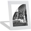 Rahmendesign24 Passepartout 60 x 80 cm esterno per interno 50 x 70 cm | 1 pezzo senza acidi passepartout in cartoncino bianco créme, taglio obliquo a 45°, protezione di immagini e foto