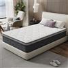 DEWINNER Materasso Piazza e Mezza 120 x 190, alto 25 cm, Materasso a molle e schiuma, supporto perfetto, confortevole e traspirante, durezza media, antiacaro, materasso 120x190