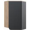Vicco Mobiletto da bagno Karen, Sonoma/antracite, 42.4 x 75 cm con porta e vani aperti, per montaggio a parete e combinabile con altri moduli Karen