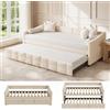 FUCMKON Divano letto estensibile da 90/180 x 200 cm, con rete a doghe, in velluto, senza materasso (beige G, 90/180 x 200 cm)