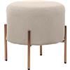 Brigros WeHome - Pouf Poggiapiedi In Tessuto, Pouf Sgabello Per Arredo Casa, Sgabelli Cucina, Soggiorno, Camera Da Letto, Ufficio, Poggiapiedi Da Scrivania, Vari Modelli e Colori (Rotondo, Grigio)