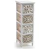 Argonauta Cassettiera Multiuso Bagno Cucina 4 cassetti in Legno cm 26 x 32 x 80 h