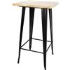 LANTUS Tavolo Alto Bar,Tavolo da Bistrot Aperitivo,Tavolo Alto da Bar Design Industriale, Tavolino Alto bistrot Design Industriale Legno Metallo (60 * 60 * 110 cm (colore del legno))
