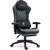 Dowinx Sedia gaming ergonomica per ufficio con massaggio e calore, cuscino a molle traspirante come nel divano, regolabile in PC con poggiapiedi