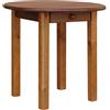 k koma Tavolo rotondo in pino massiccio con cassetto, 90 cm, per ristorante (rovere)
