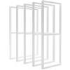 HEVVA NECKAR - Mobile doppio per lavabo, altezza 75 cm, 25/30/40/45/50 cm, mobiletto per lavabo, gambe per lavabo, bianco, 30 cm
