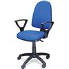 METALCHAISE Poltrona sedia ufficio con ruote altezza regolabile studio casa BLU 301/T/B