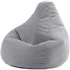 icon Dalton Poltrona Sacco, Grigio, Velluto a Coste, Pouf Poltrona con Riempimento Incluso, Pouf Sacco, Camera da Letto, Soggiorno, Mobili Soggiorno