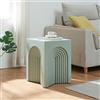 [en.casa] Tavolino Cubo con Design Arcuato Decorativo e Feltrini Protettivi Tavolino Laterale per Salotto Camera Studio 45x35x35 cm Verde