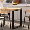 LAMO Manufaktur da pranzo in legno massiccio, con bordo dell'albero 140x80x76 cm (AxBxH), Modern, Naturale/Nero, LAB-01-A-002-9005M