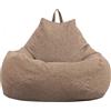 BAODBF Fodera per pouf senza riempimento, 100 x 120 cm, per camera da letto, soggiorno, ufficio (marrone)