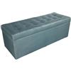 MG Design Pouf contenitore imbottito 45 x 120 cm Blu - capacità ca. 140L, fino a 300 kg, superficie resistente e morbida, struttura solida, già montato e facile da pulire
