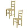 t m c s Tommychairs - Set 2 sedie modello Rustica per cucina bar e sala da pranzo, robusta struttura in legno di faggio levigato, non trattato, 100% naturale e seduta in legno