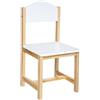 ATMOSPHERA CREATEUR D'INTERIEUR ATM-174219 Sedia Bambino Casa Bianca Atmosphera, Legno, Bianco, cm