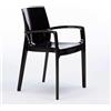 Produce Shop Sedie Polipropilene impilabili con braccioli Cucina Bar Cream Grand Soleil - Nero