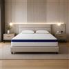 Baldiflex Materasso Matrimoniale Molle & Memory 5 cm Tago, con Fascia Full Air Sfoderabile e Lavabile a 9 Zone 180x200x26 cm