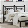 IBUQDDV Spalliera Letto Una Piazza E Mezza Testiera Letto Una Piazza E Mezza Testata Letto Matrimoniale Testiera Letto Singolo Testiera in Metallo Nero 150 cm per Soggiorno Camere Da Letto Salone