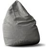 Lumaland Poltrona Sacco Luxury Puff Pouf Cuscino Comfortline 120L Riempimento Innovativo Colore Grigio