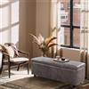 Corium Cassapanca con Seduta Imbottita Ottomana Contenitore Apertura a Ribalta Panca Pouf per Camera da Letto Soggiorno Ingresso 118 x 37 x 43 cm Similpelle Grigio